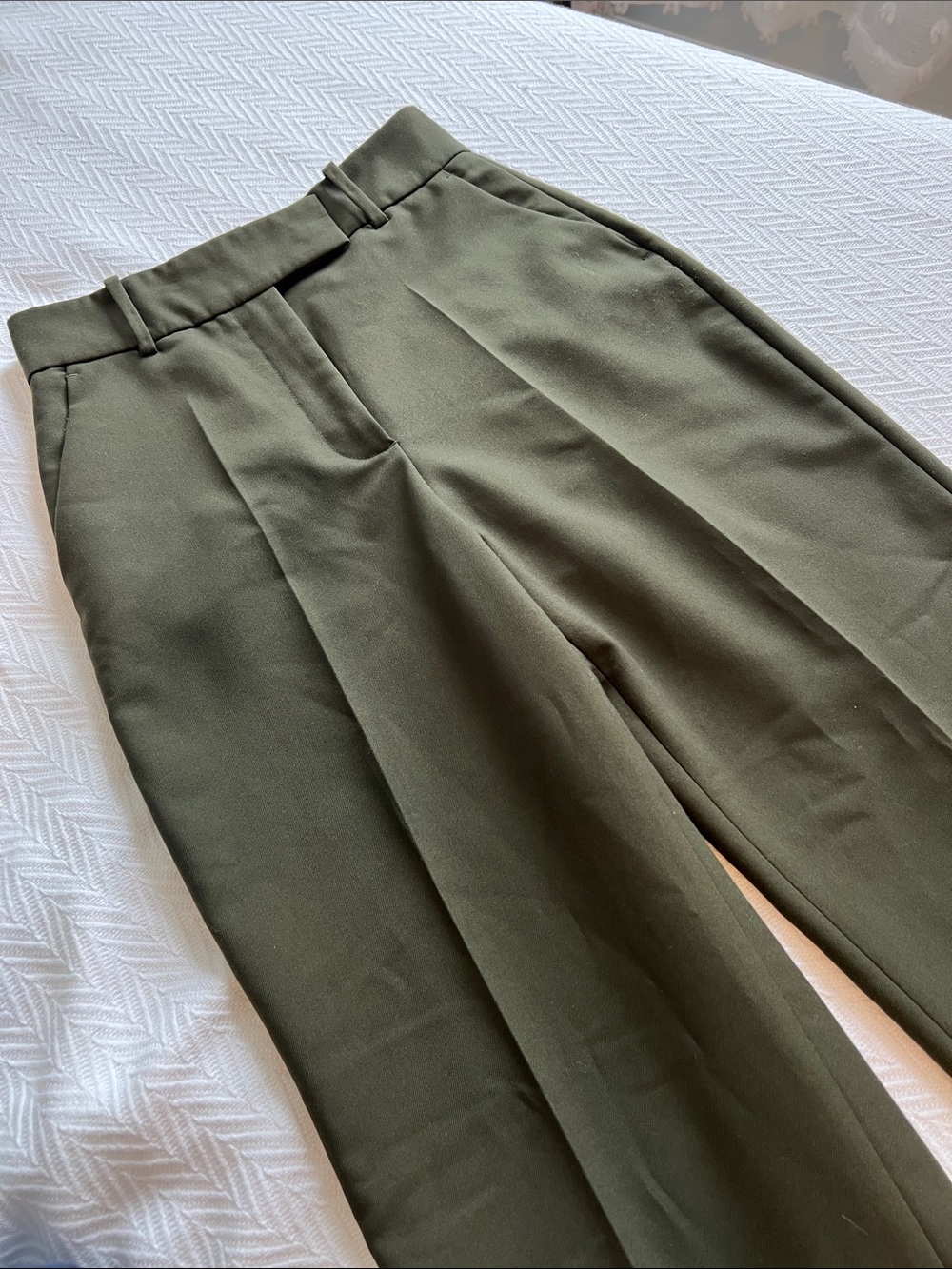 Zara Women’s  Tailored Dress Pants in Olive